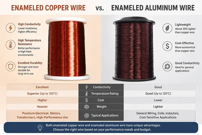 enameled cu wire vs al wire