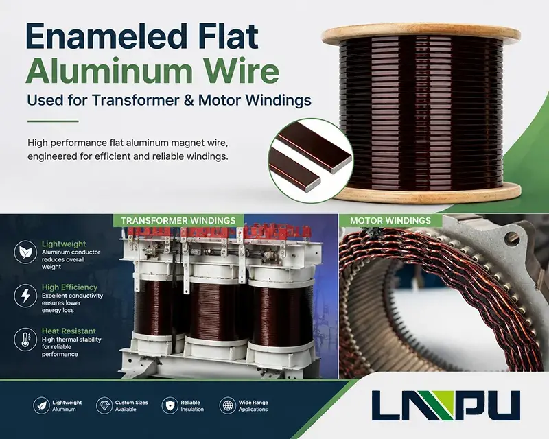 enameled flat aluminum wire application