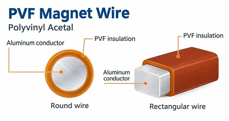 pvf enameled aluminum wire structure