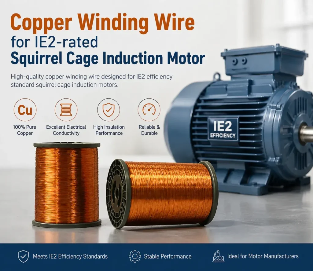 Copper Winding Wire for IE2-rated Squirrel Cage Induction Motor